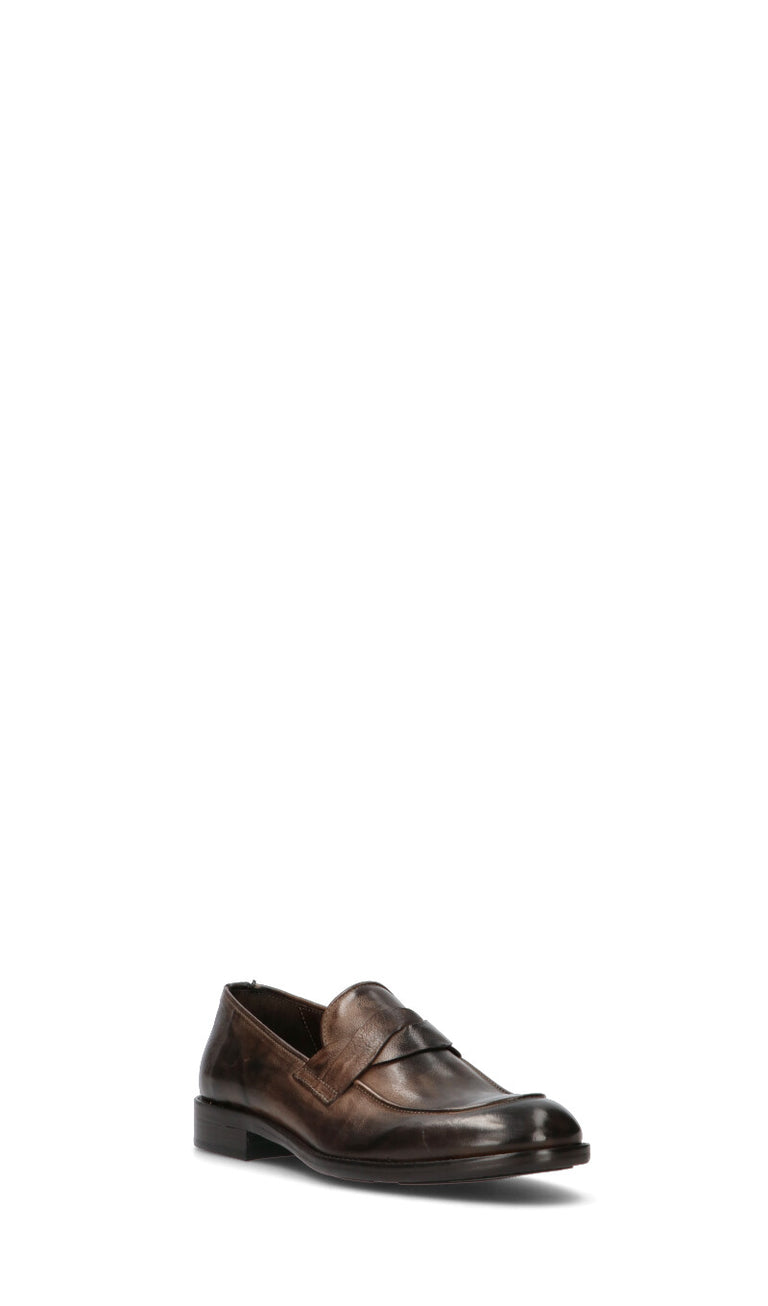 PAWELK'S Mocassino uomo marrone in pelle
