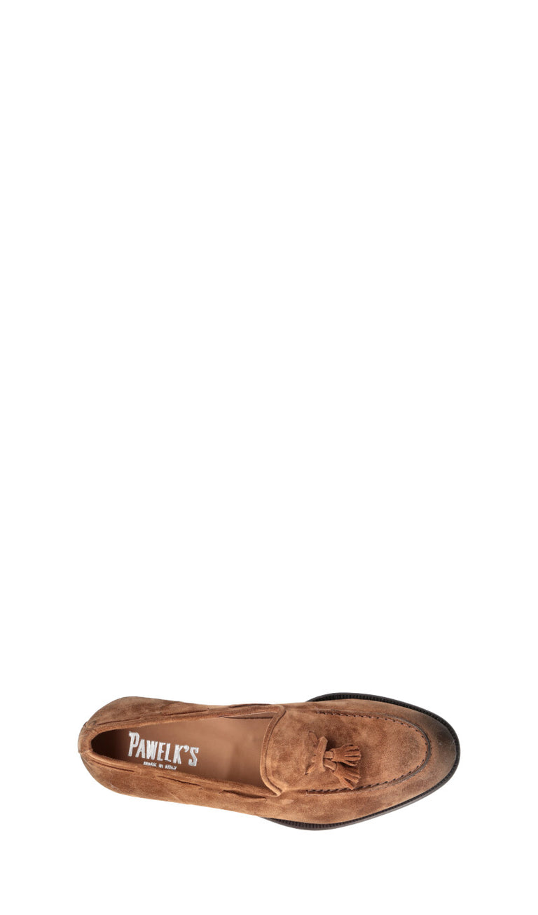 PAWELK'S Mocassino uomo marrone in suede