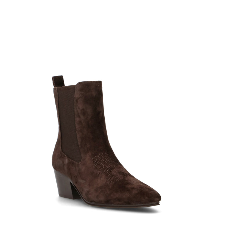 TWIN SET-SIMONA BARBIERI Tronchetto donna marrone in suede