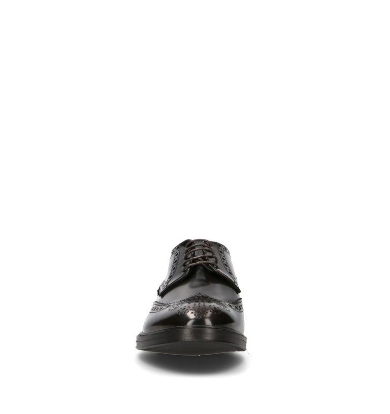 PAWELK'S Stringata uomo nera in pelle