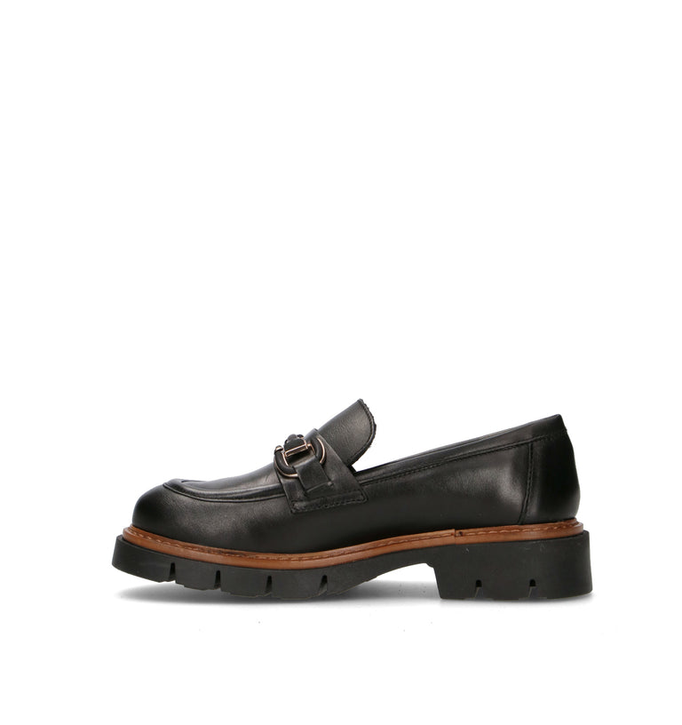 VARIOPINTO Mocassino donna nero in pelle