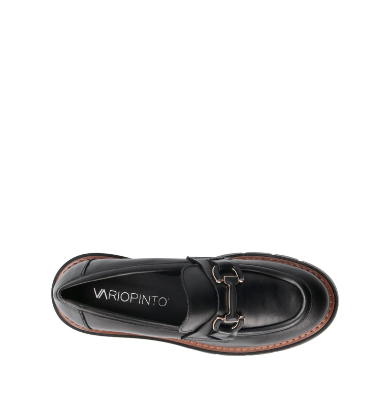 VARIOPINTO Mocassino donna nero in pelle