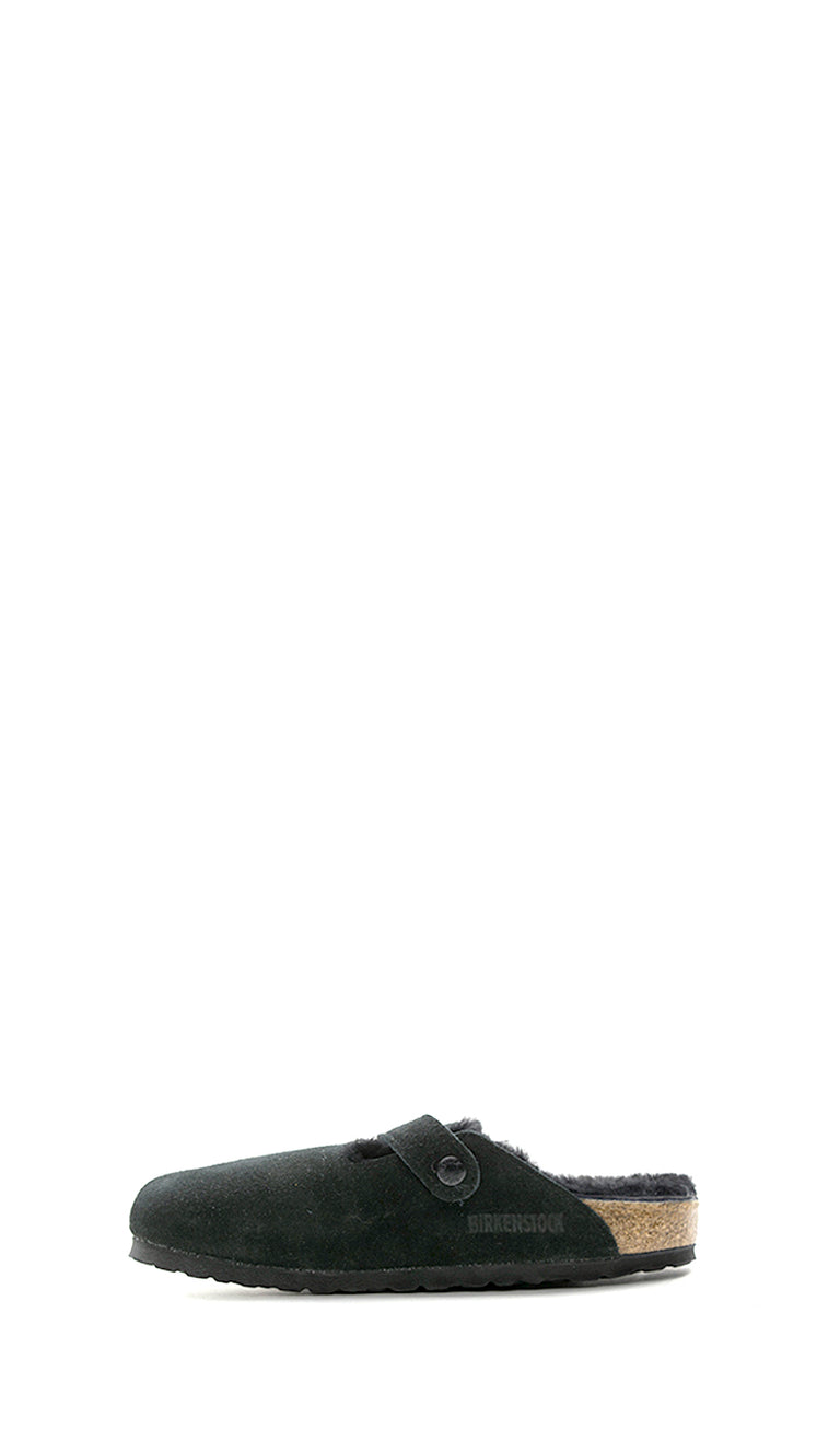 BIRKENSTOCK Pantofola donna nera in suede