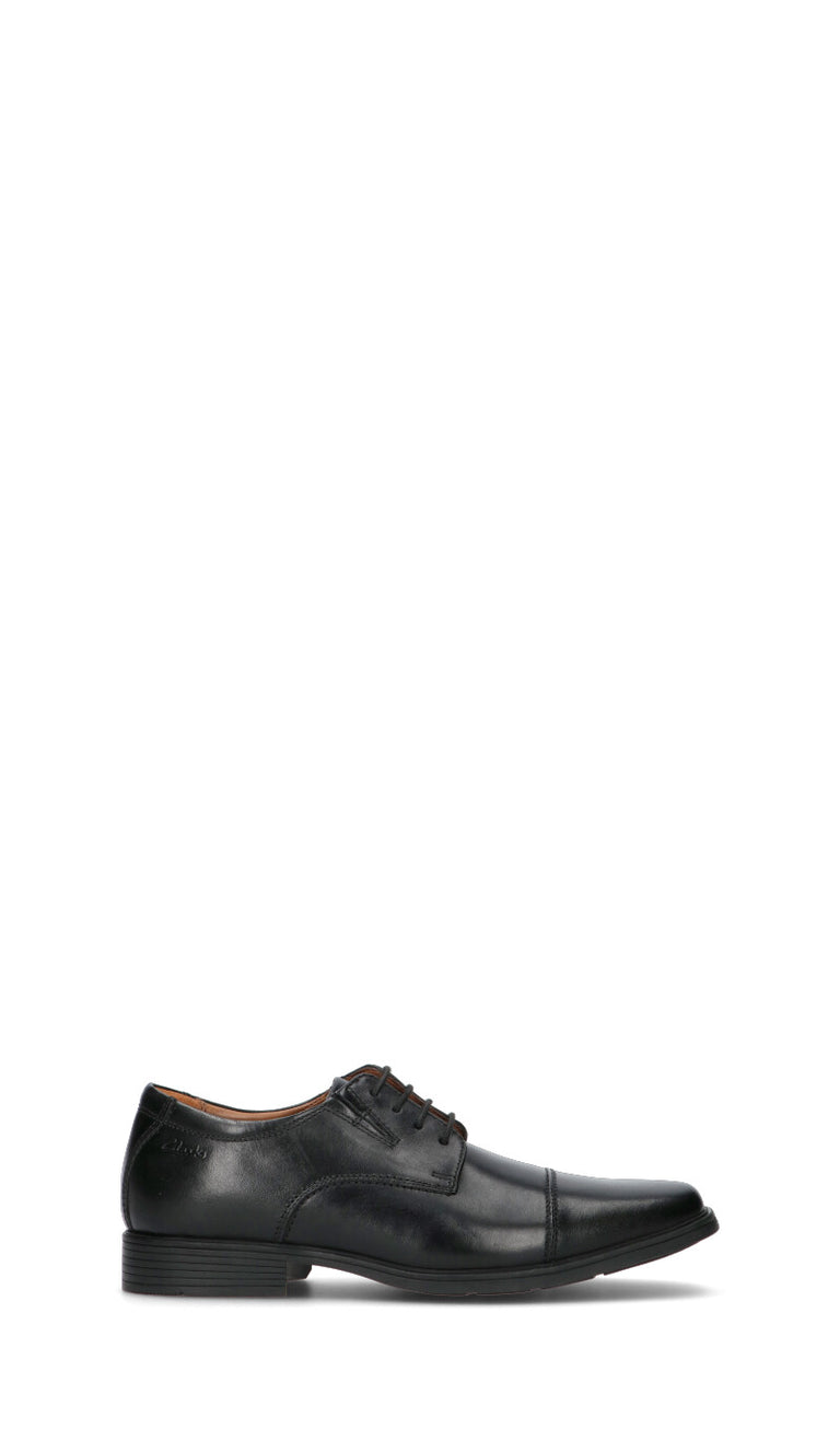 CLARKS ESSENTIALS Stringata uomo nera in pelle