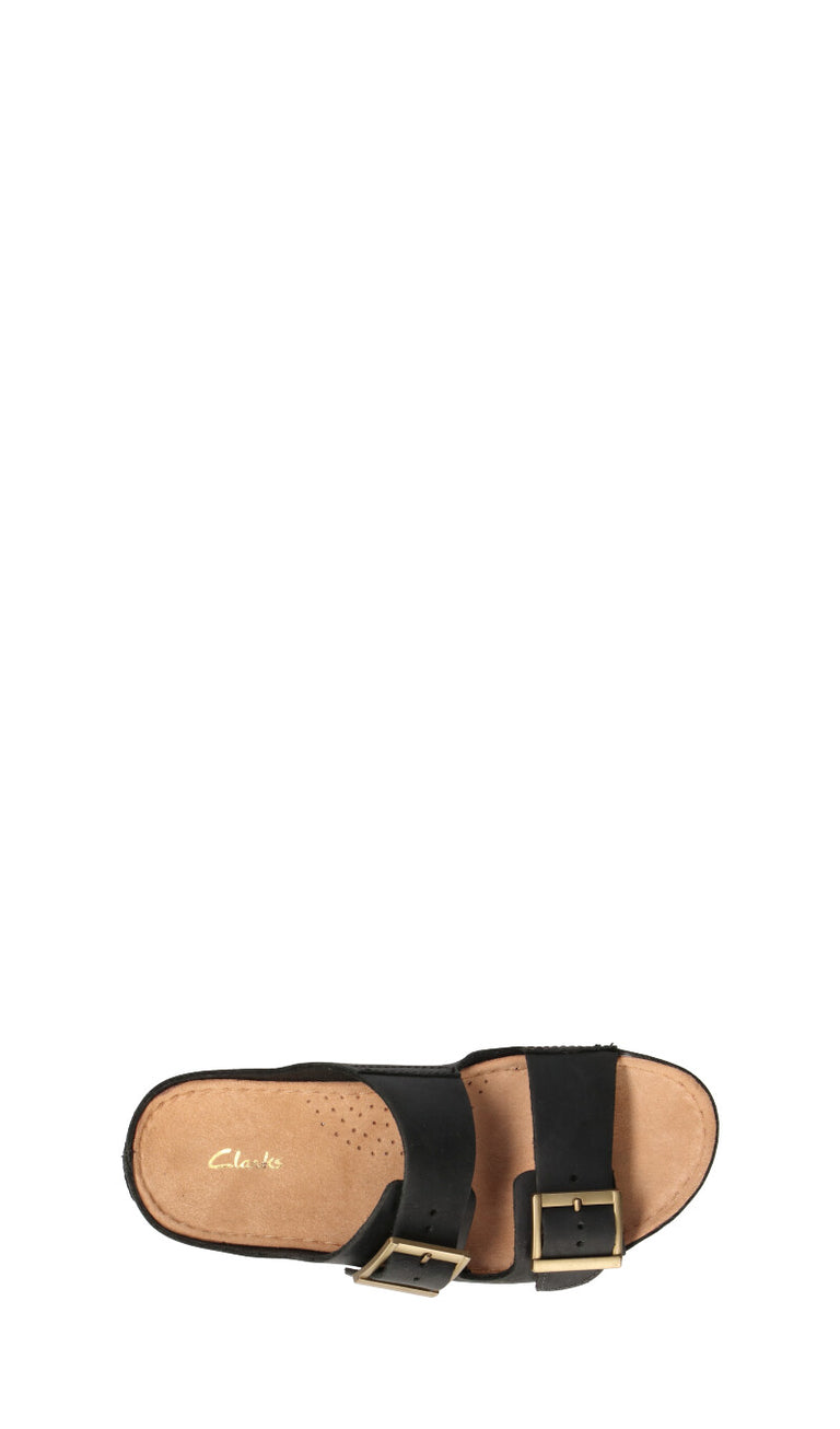 CLARKS CORE Ciabatta donna nera in pelle