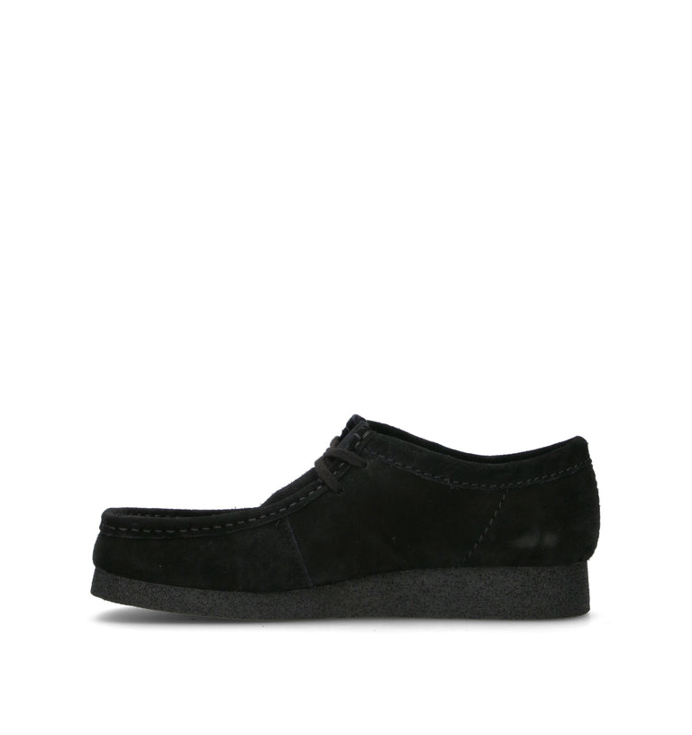 CLARKS EVO WALLABEE EVO Mocassino uomo nero in suede