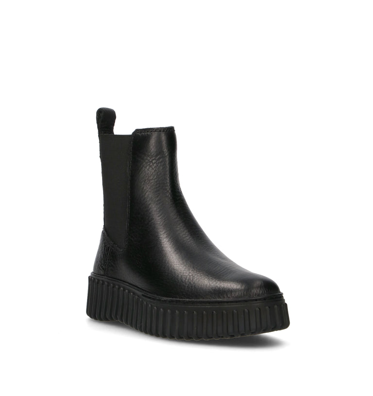CLARKS CORE TORHILL MAPLE Tronchetto donna nero in pelle