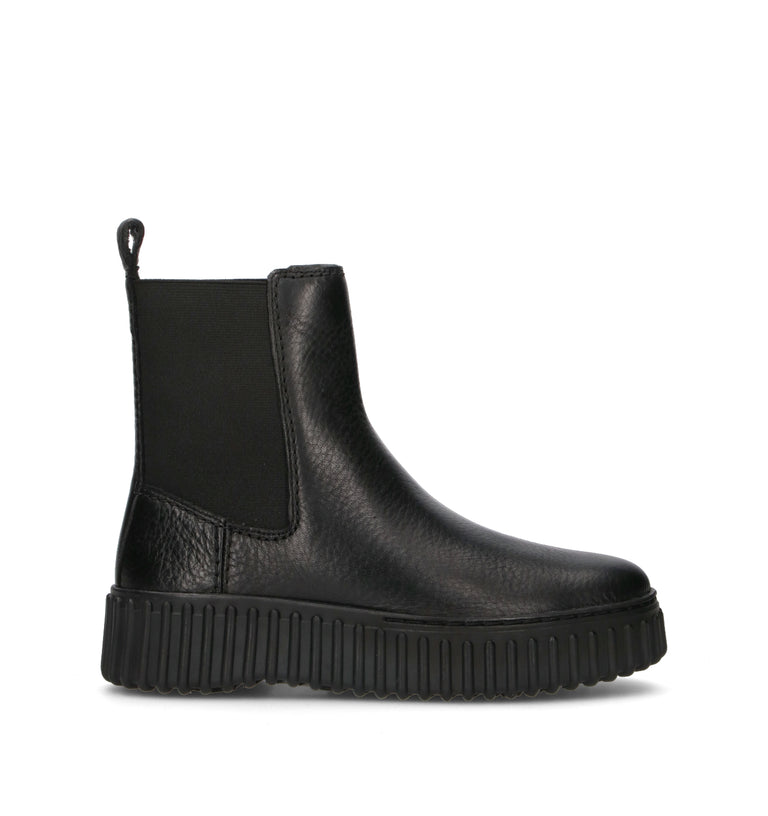 CLARKS CORE TORHILL MAPLE Tronchetto donna nero in pelle