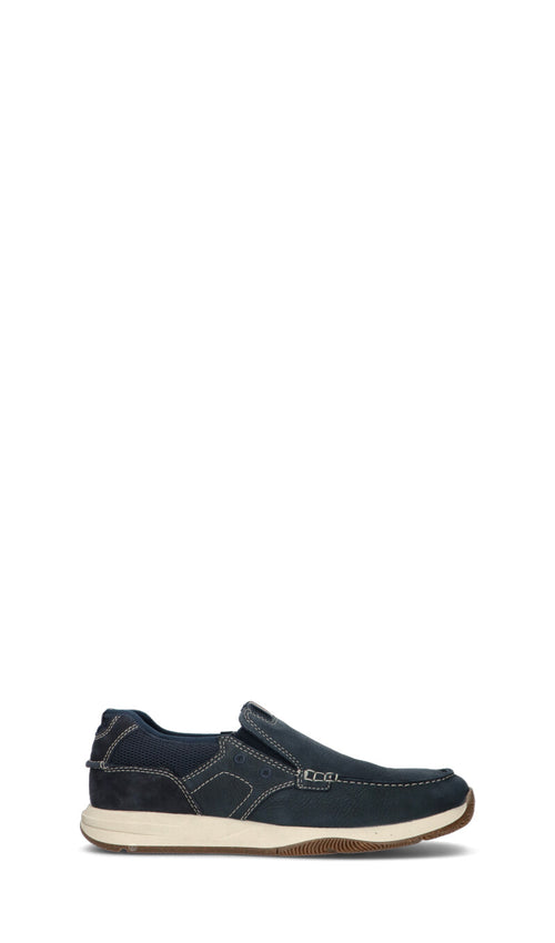 CLARKS ESSENTIALS Mocassino uomo blu in pelle