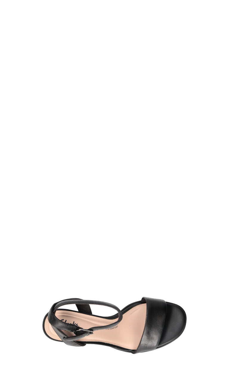 CLARKS ESSENTIALS Sandalo donna nero in pelle