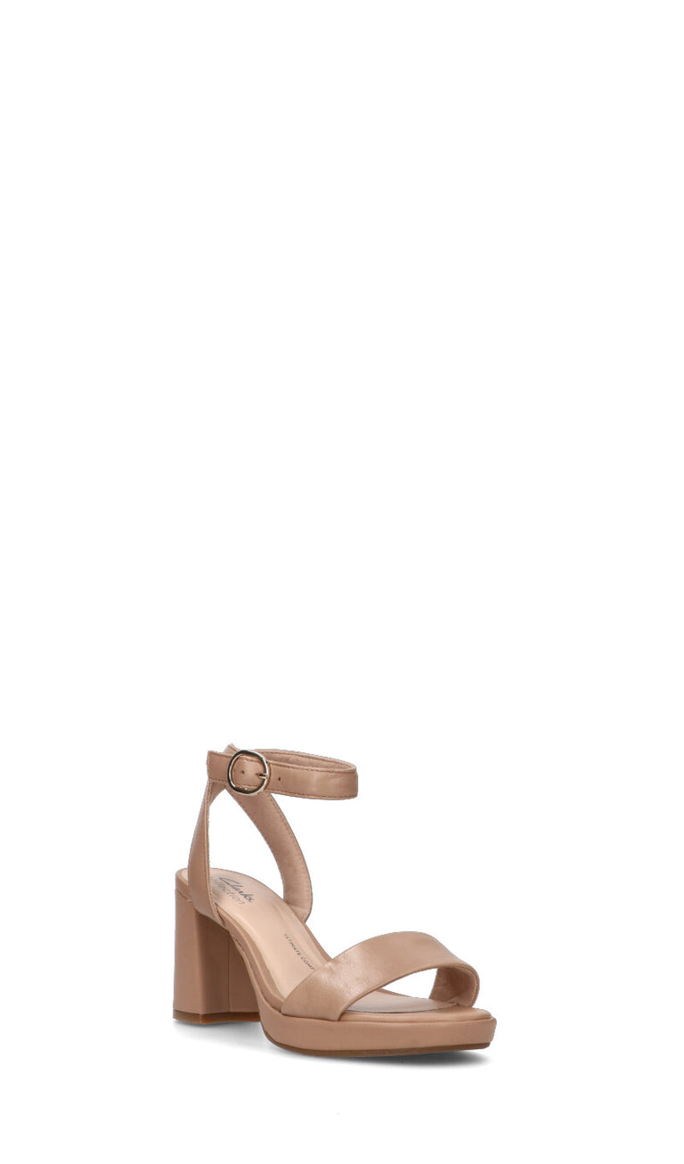 CLARKS ESSENTIALS Sandalo donna beige in pelle