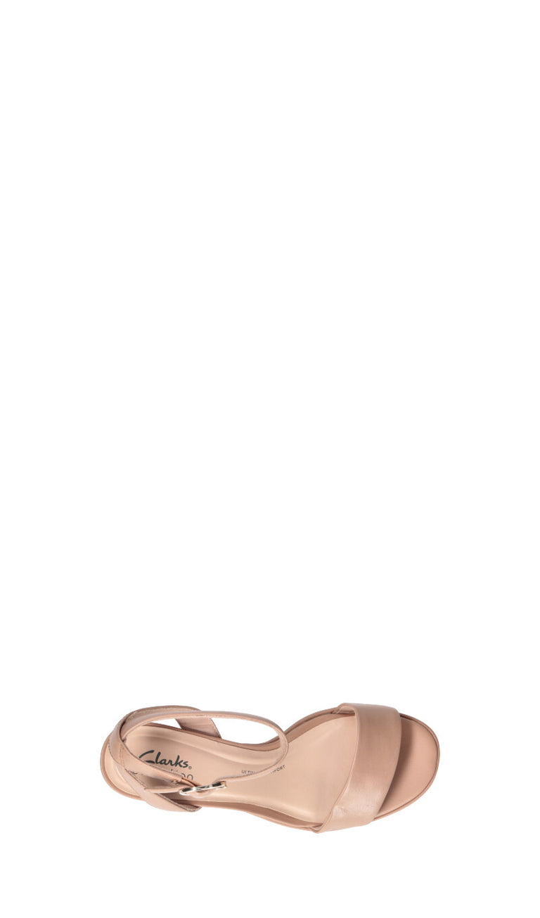 CLARKS ESSENTIALS Sandalo donna beige in pelle