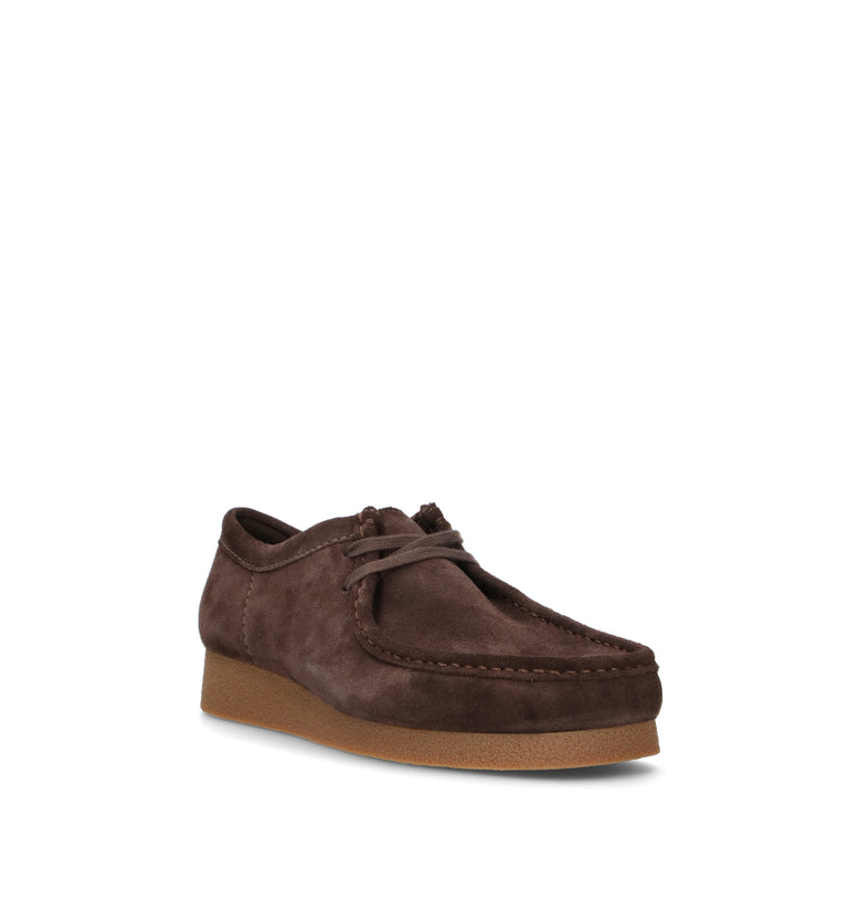 CLARKS EVO WALLABEE EVO Mocassino uomo marrone in suede