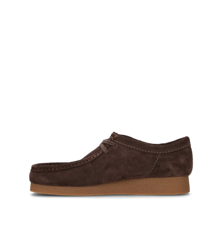 CLARKS EVO WALLABEE EVO Mocassino uomo marrone in suede