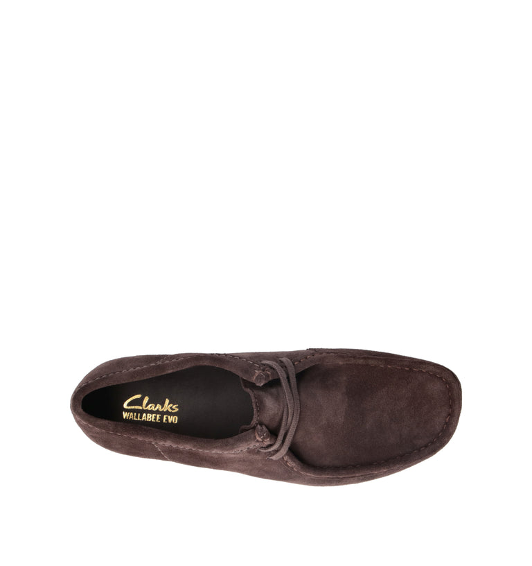 CLARKS EVO WALLABEE EVO Mocassino uomo marrone in suede