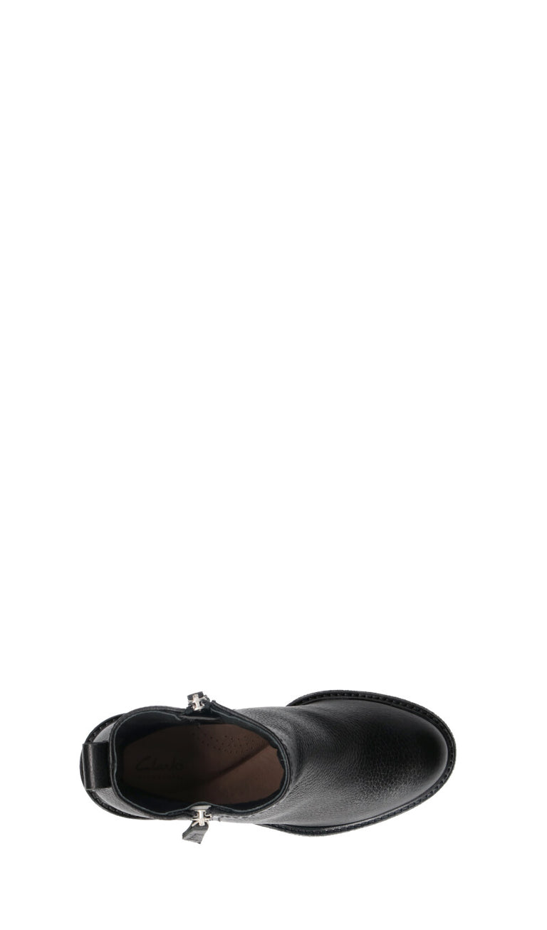 CLARKS CORE Tronchetto donna nero in pelle