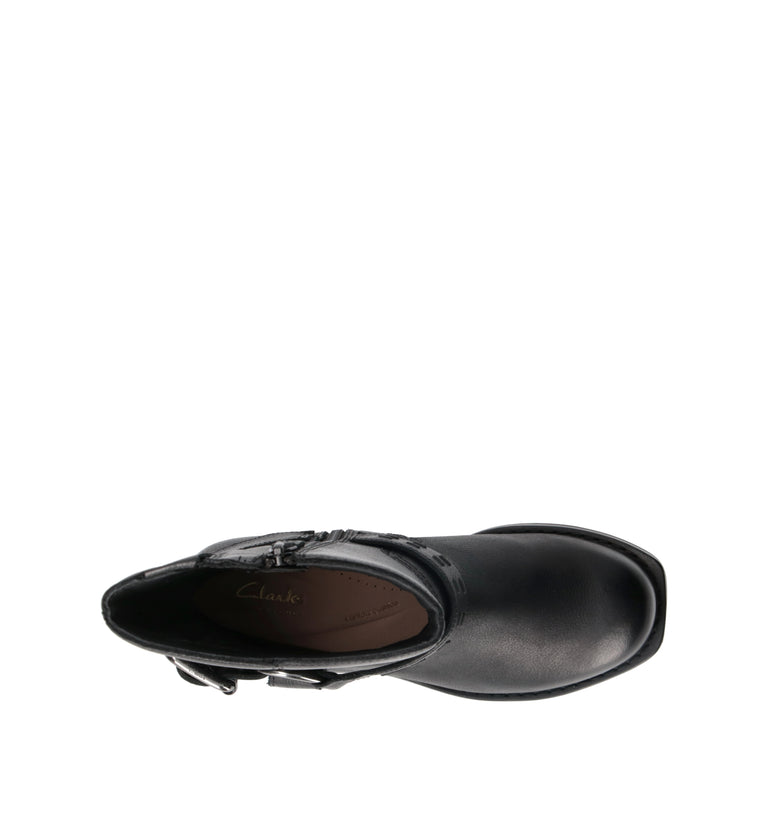 CLARKS CORE REBELLE UP Stivale donna nero in pelle