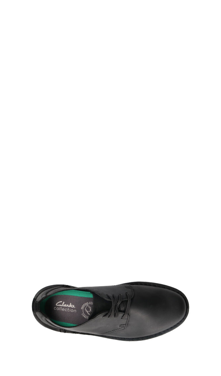CLARKS ESSENTIALS Stringata uomo nera in pelle