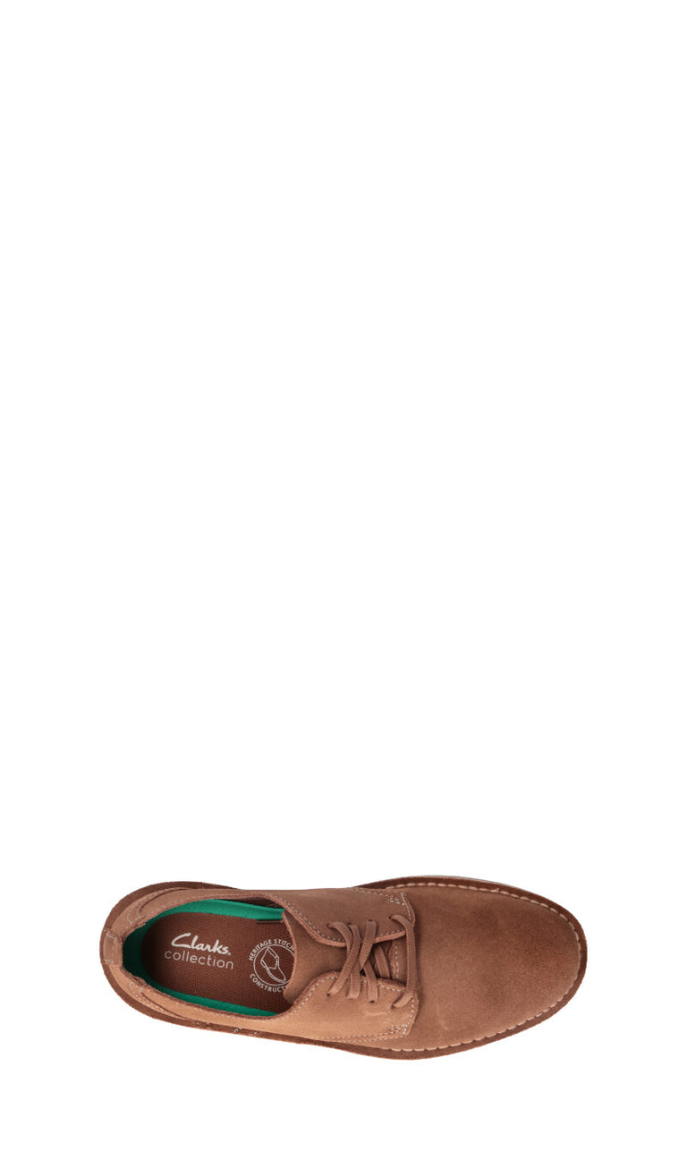 CLARKS ESSENTIALS Stringata uomo cognac in suede