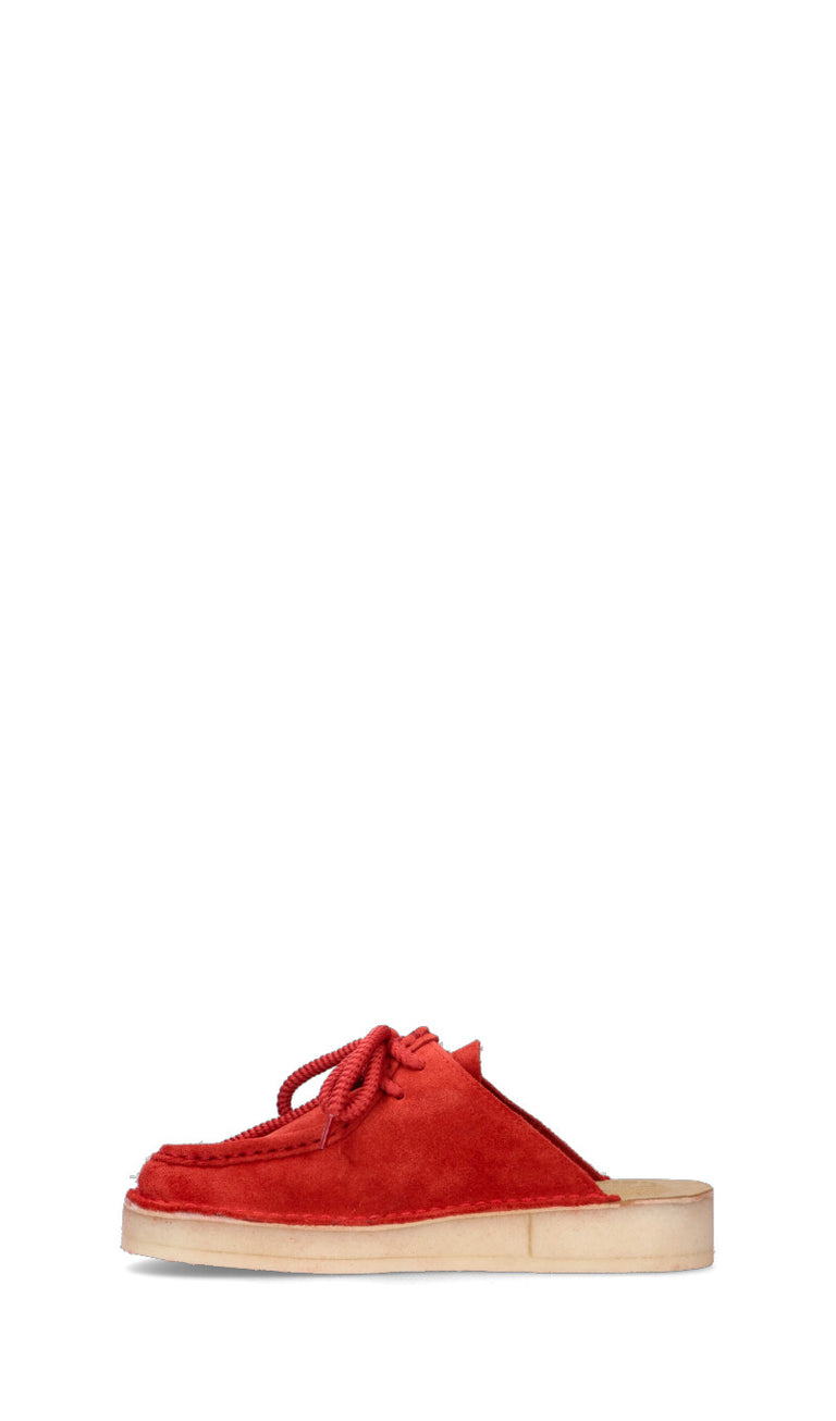 CLARKS ORIGINALS Sabot donna rosso in suede