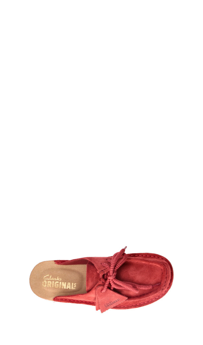 CLARKS ORIGINALS Sabot donna rosso in suede