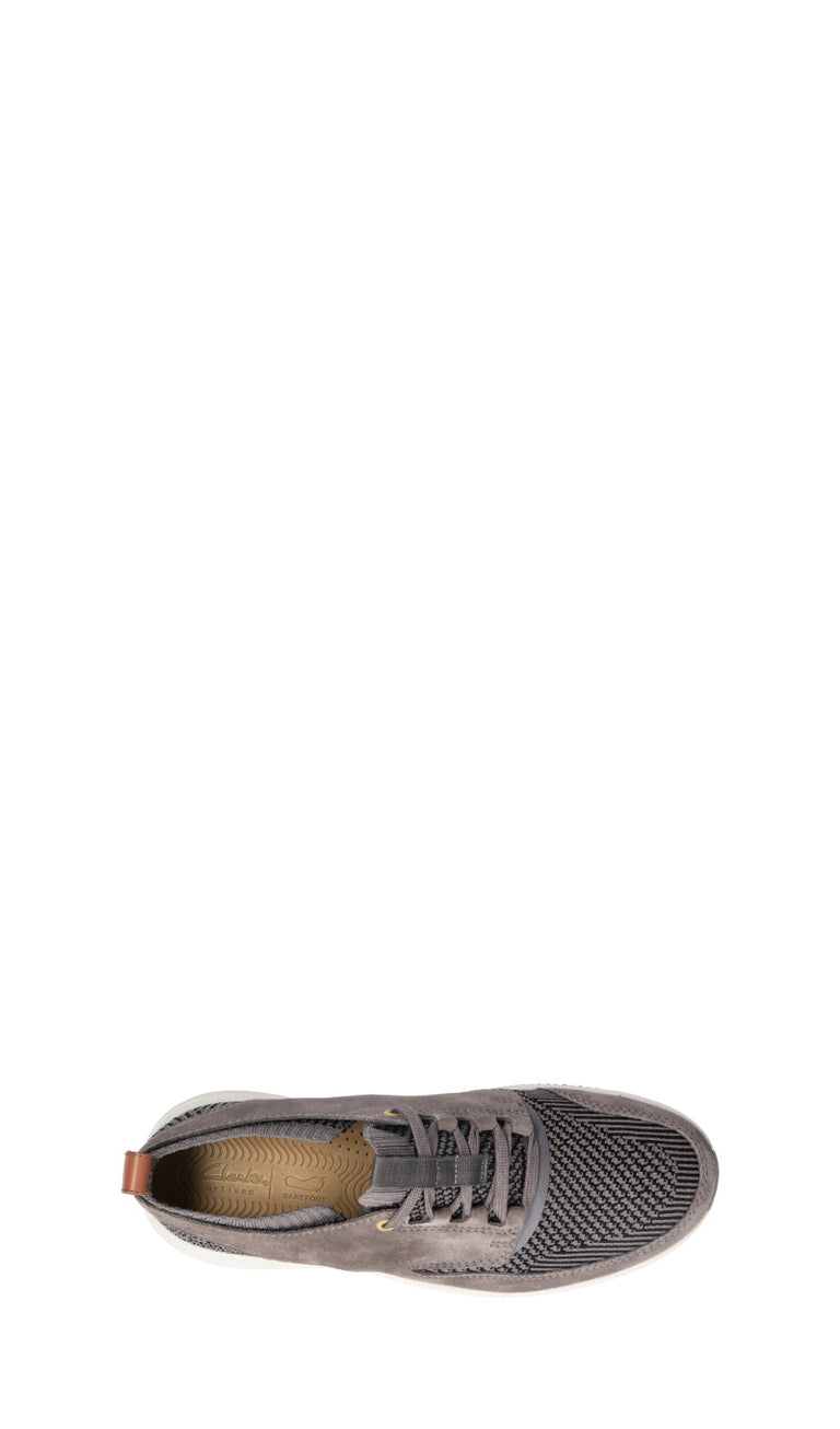 CLARKS CORE Sneaker uomo grigia in suede