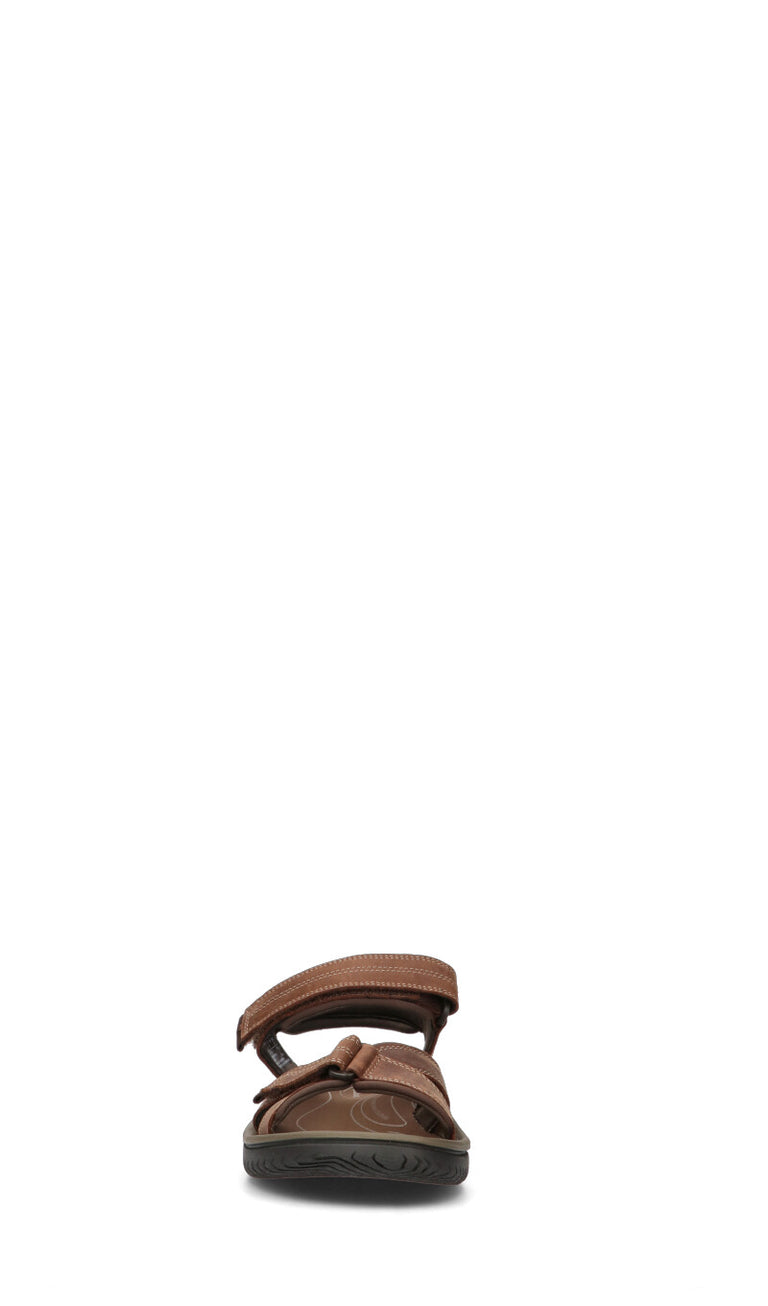 CLARKS ESSENTIALS Sandalo uomo marrone in pelle