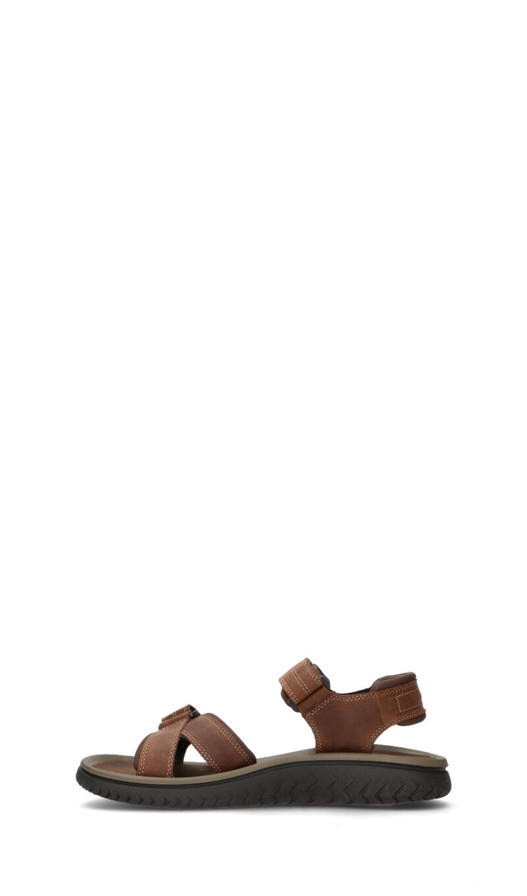 CLARKS ESSENTIALS Sandalo uomo marrone in pelle