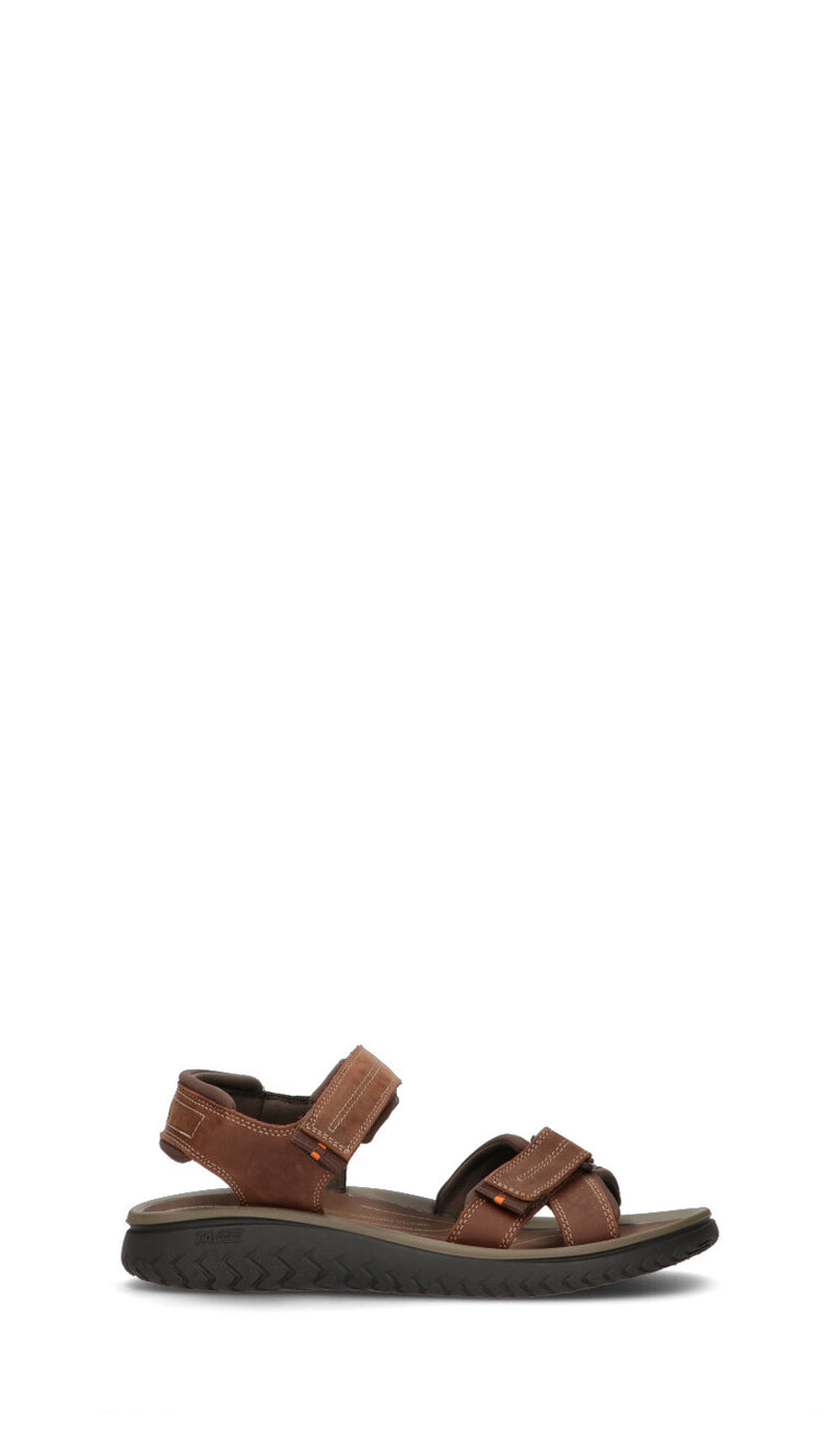 CLARKS ESSENTIALS Sandalo uomo marrone in pelle