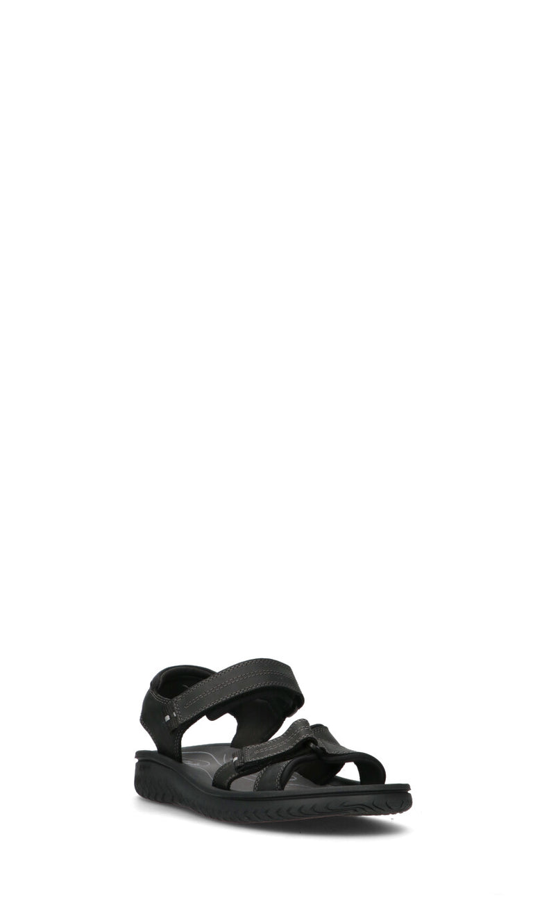 CLARKS ESSENTIALS Sandalo uomo nero in pelle