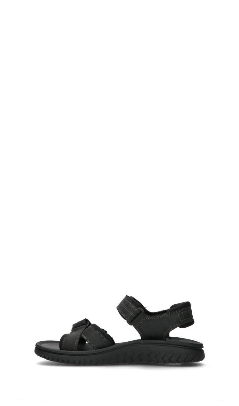 CLARKS ESSENTIALS Sandalo uomo nero in pelle