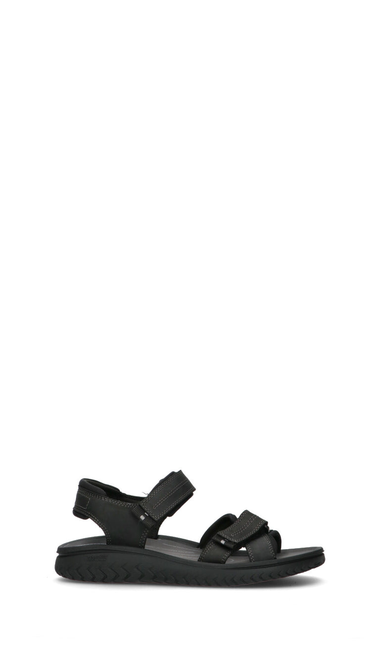 CLARKS ESSENTIALS Sandalo uomo nero in pelle