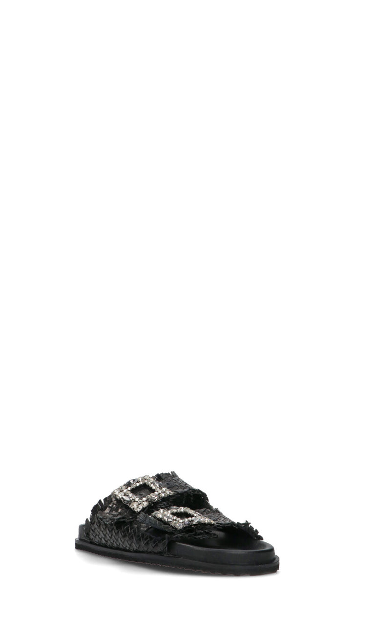 GRAFIA Ciabatta donna nera in pelle
