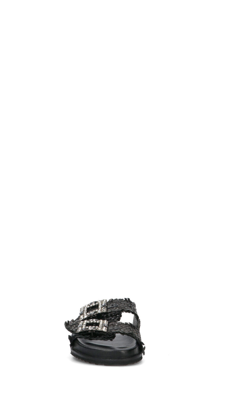 GRAFIA Ciabatta donna nera in pelle