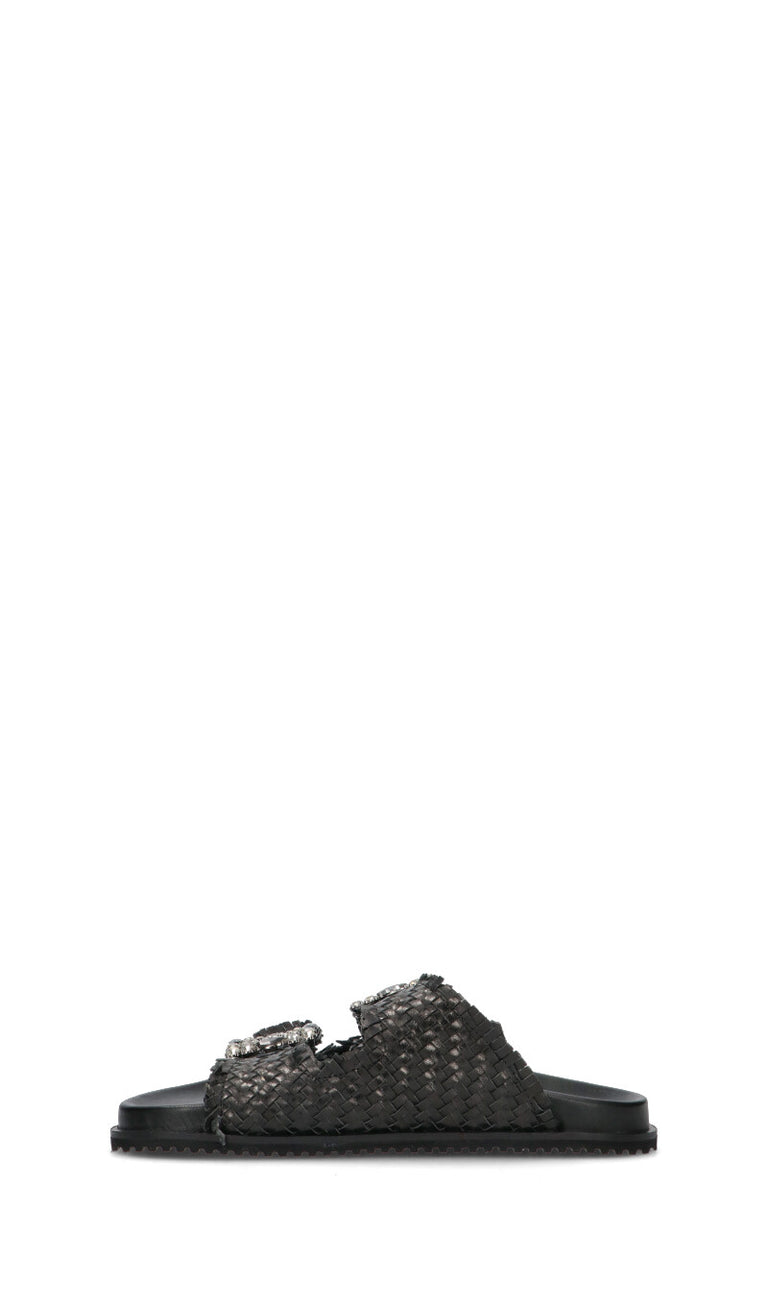 GRAFIA Ciabatta donna nera in pelle