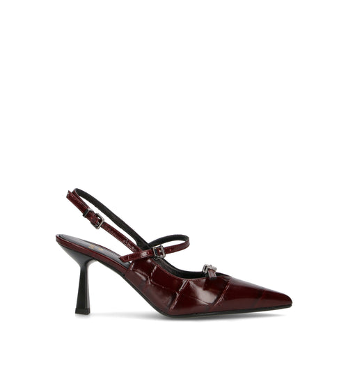 CHANTAL 1962 Slingback donna bordeaux in pelle