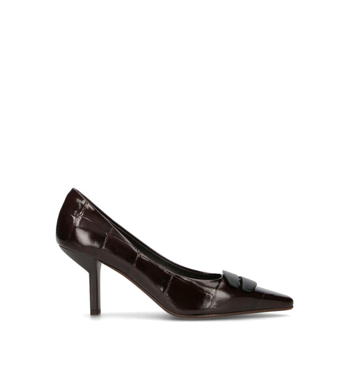 CHANTAL 1962 Décolleté donna testa di moro in pelle