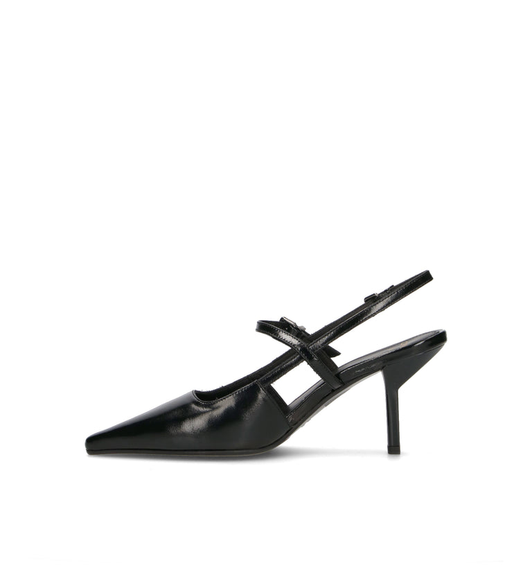 CHANTAL 1962 Slingback donna nera in pelle