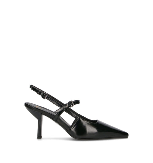 CHANTAL 1962 Slingback donna nera in pelle