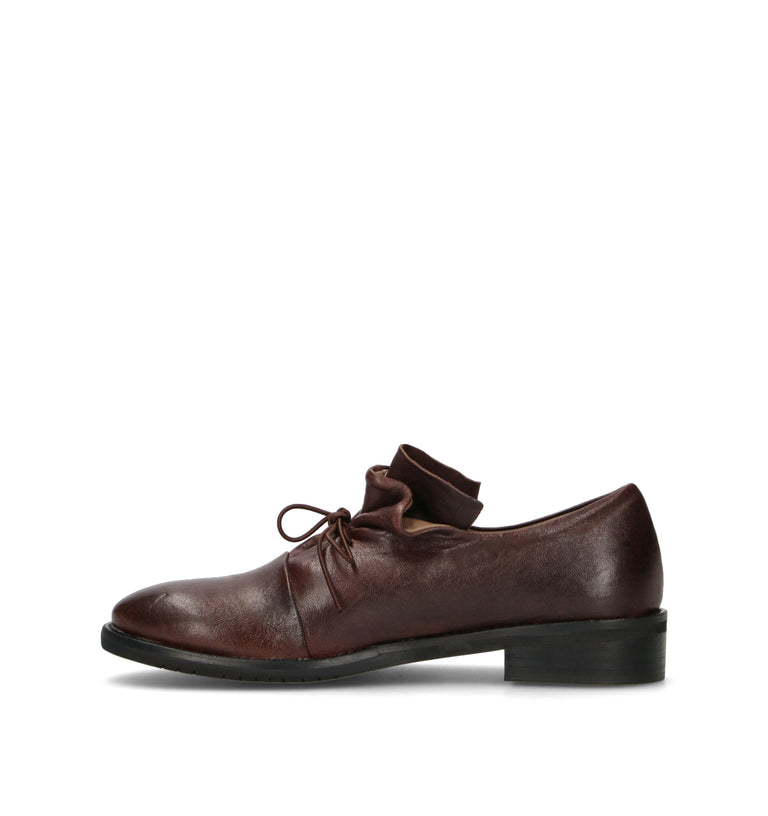 MEZZETINTE Stringata donna testa di moro in pelle
