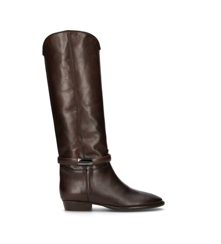 CHANTAL 1962 Stivale donna caffè in pelle