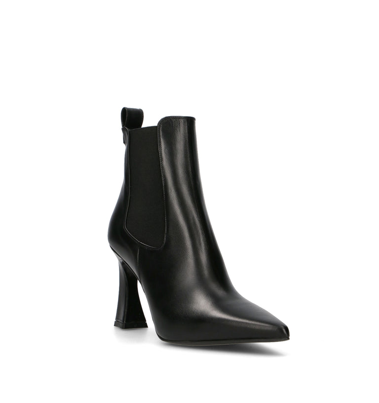 ALBANO Tronchetto donna nero in pelle
