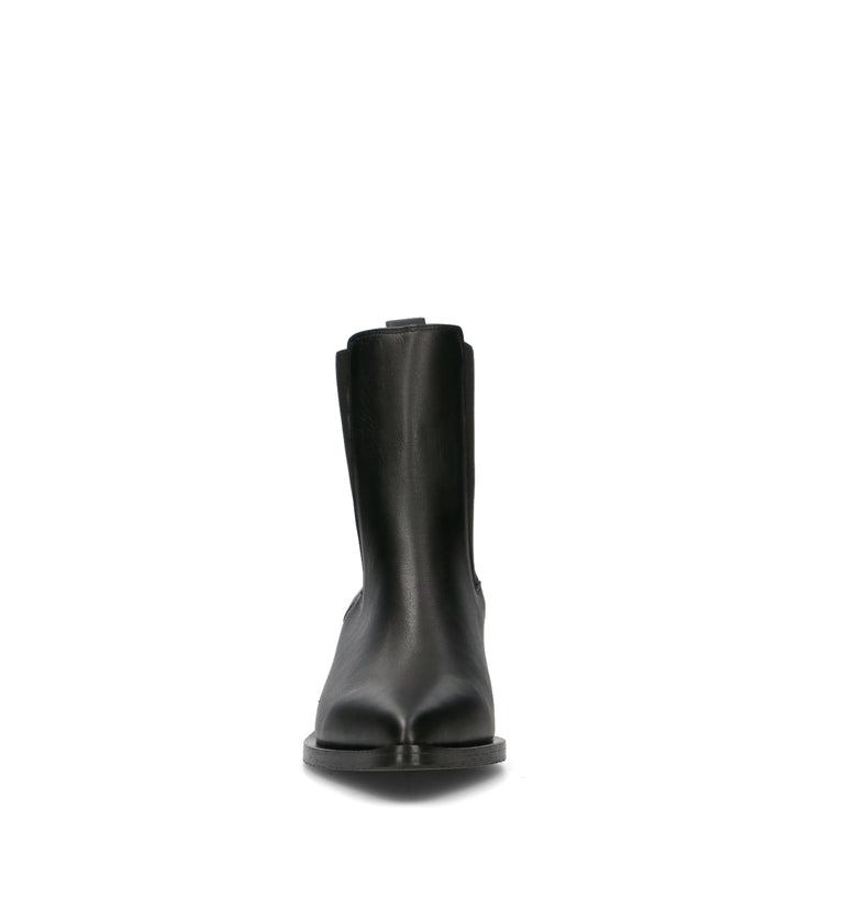 ALBANO Tronchetto donna nero in pelle