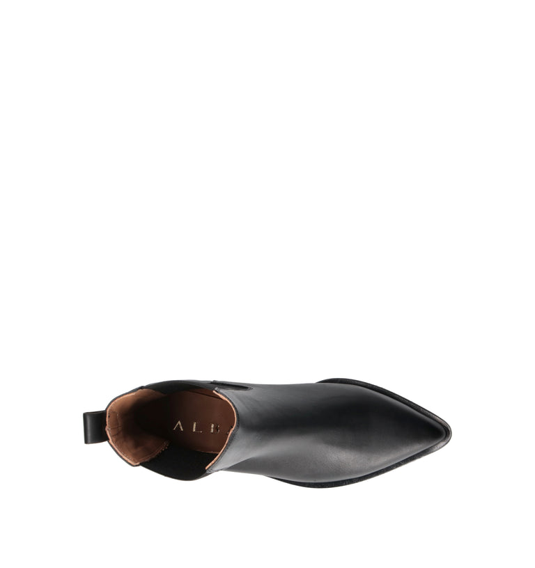 ALBANO Tronchetto donna nero in pelle