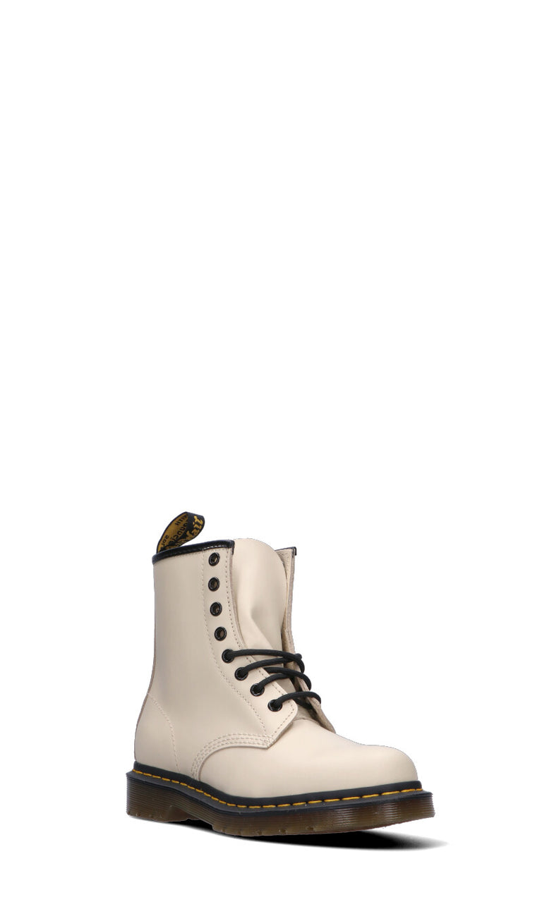 DR. MARTENS Anfibio donna beige in pelle