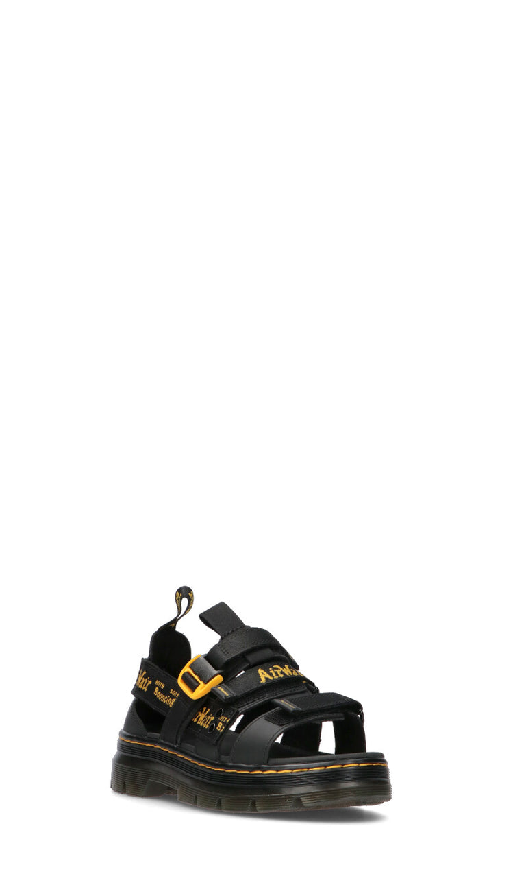 DR. MARTENS Sandalo donna nero/giallo in pelle