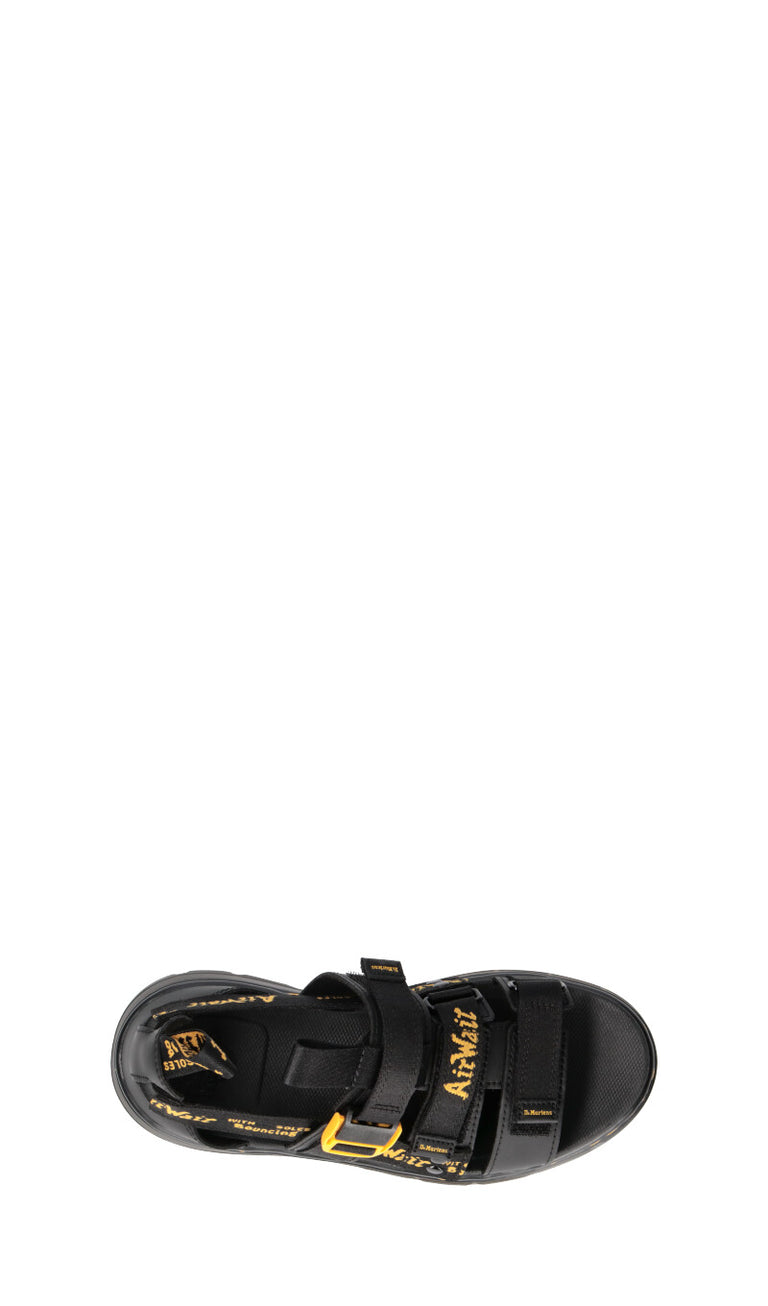 DR. MARTENS Sandalo donna nero/giallo in pelle