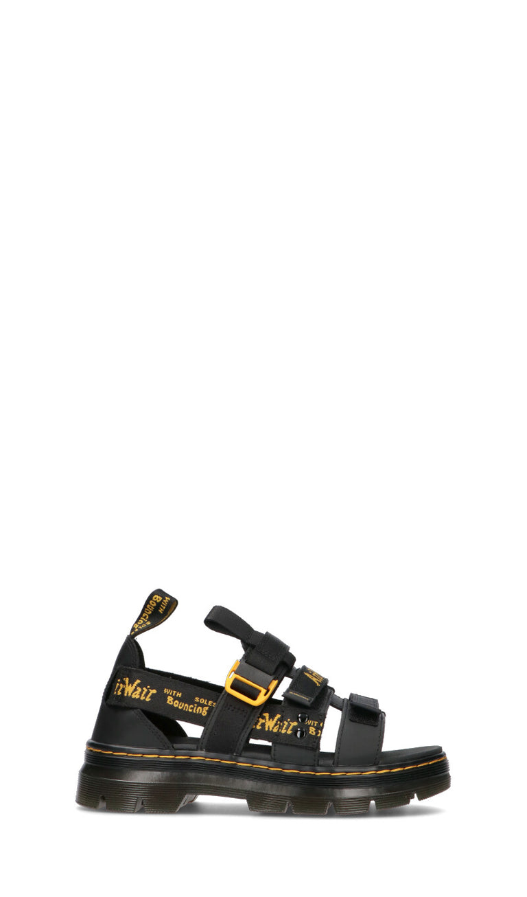 DR. MARTENS Sandalo donna nero/giallo in pelle