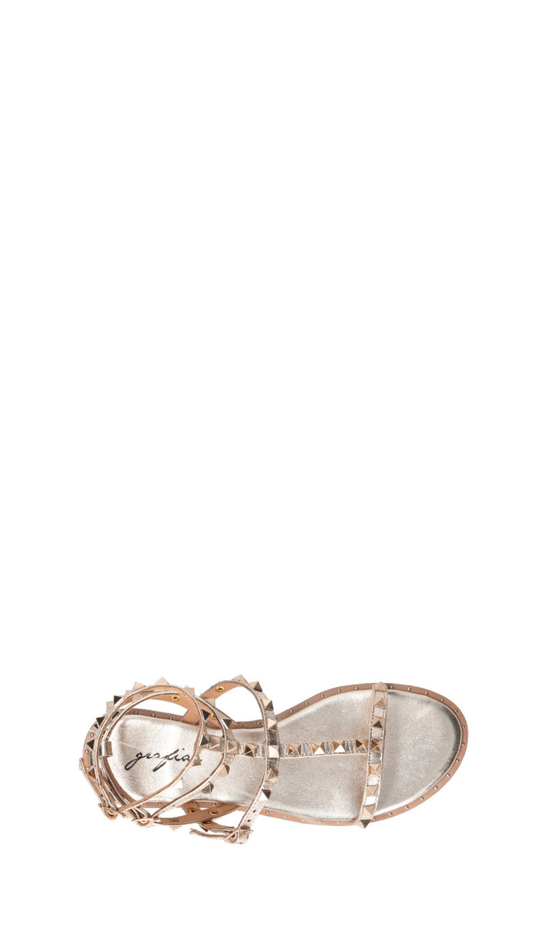 GRAFIA Sandalo donna platino in pelle