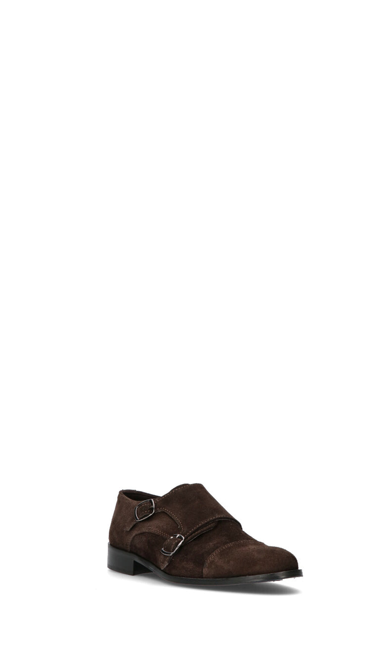 NEROFUMO Fibbiata uomo marrone in suede